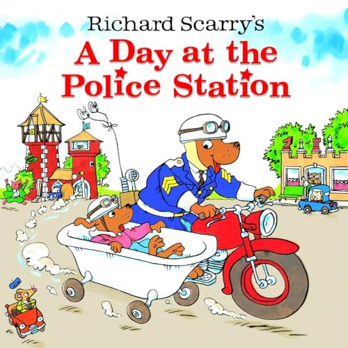 9780375828225: Richard Scarry's A Day at the Police Station (Look-Look)