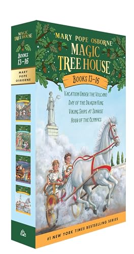 Imagen de archivo de Magic Tree House Boxed Set, Books 13-16: Vacation Under the Volcano, Day of the Dragon King, Viking Ships at Sunrise, and Hour of the Olympics a la venta por BooksRun