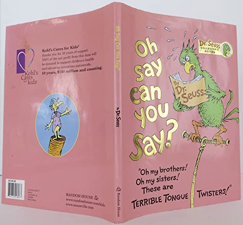 Imagen de archivo de Oh Say Can You Say? (Dr. Seuss Collector's Edition) a la venta por Reliant Bookstore