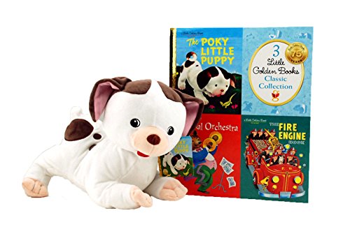 Stock image for Little Golden Books: The Poky Little Puppy, The fire Engine and Animal Orquestra with Poky Little Puppy Plush Toy for sale by ZBK Books