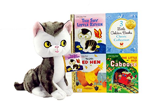 Stock image for Little Golden Books: The Shy Little Kitten,The Little Red Hen and The Little Red Caboose with The Shy Little Kitten Plush Toy for sale by Idaho Youth Ranch Books