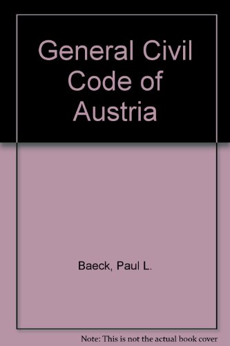 9780379000252: General Civil Code of Austria