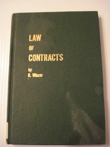 Beispielbild fr The Law of Contracts. (Legal almanac series, no. 36) zum Verkauf von Solomon's Mine Books