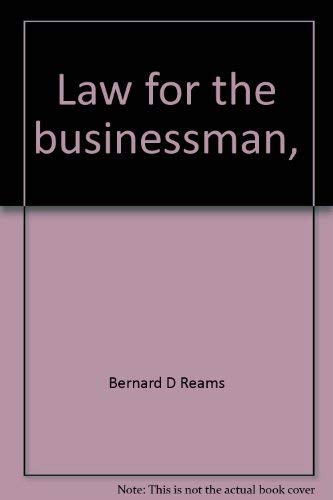 Beispielbild fr Law for the Businessman zum Verkauf von Better World Books