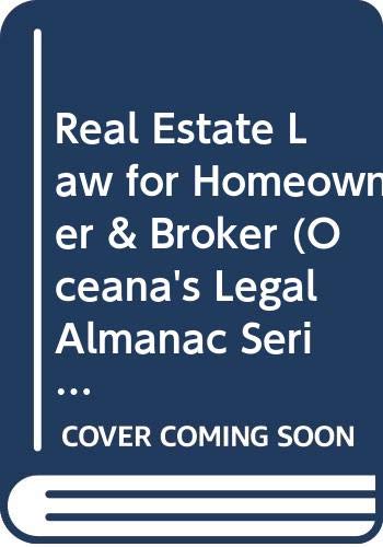 Stock image for Real Estate Law for Homeowner & Broker for sale by ThriftBooks-Atlanta