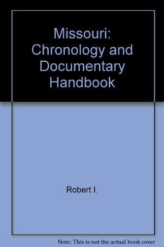 9780379161502: Missouri: Chronology and Documentary Handbook