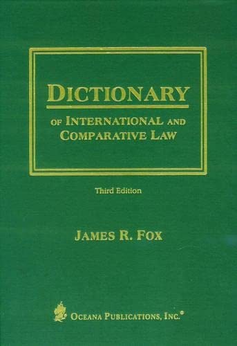 Stock image for Dictionary of International and Comparative Law for sale by Big Bill's Books