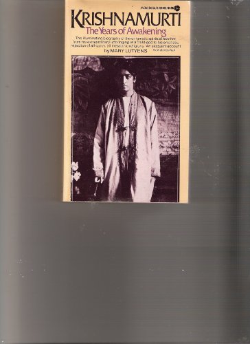 Imagen de archivo de Krishnamurti: The Years of Awakening a la venta por SecondSale