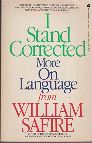 I Stand Corrected: More on Language (9780380700493) by Safire, William