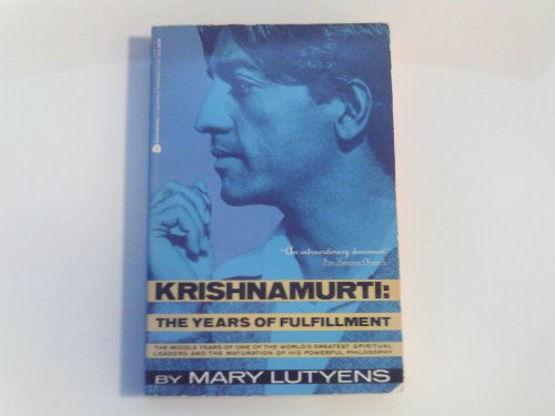 9780380711123: Krishnamurti: The Years of Fulfillment