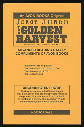 Imagen de archivo de The Golden Harvest a la venta por Wonder Book