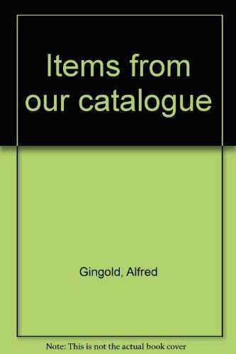 Items from our catalogue (9780380815623) by ALFRED GINGOLD