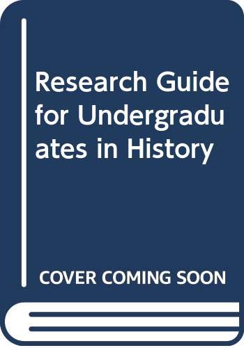 Stock image for Research Guide In History for sale by gearbooks