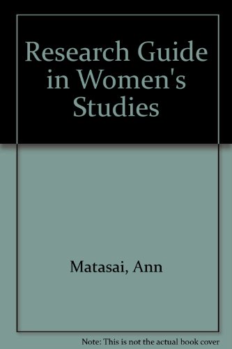 Stock image for Research Guide in Women's Studies for sale by Better World Books