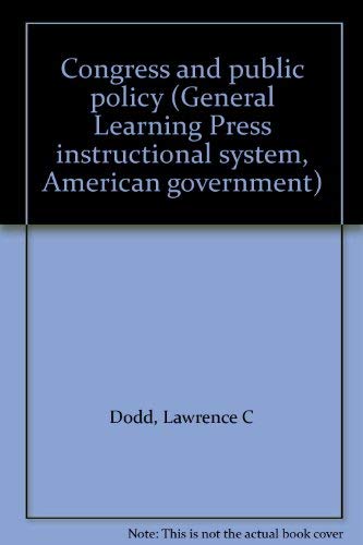 9780382181580: Congress and public policy (General Learning Press instructional system, American government)