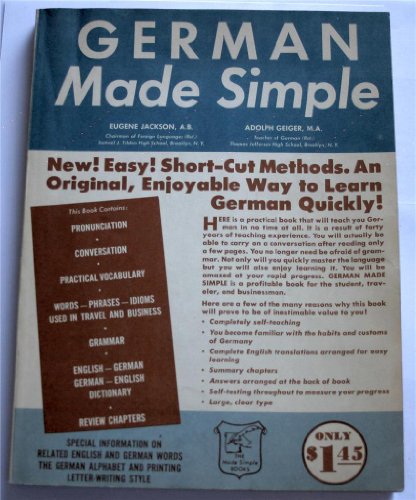 9780385001298: German Made Simple / By Eugene Jackson a