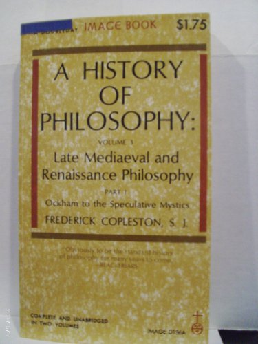 Beispielbild fr History of Philosophy : Late Mediaeval and Renaissance Philosophy zum Verkauf von Better World Books