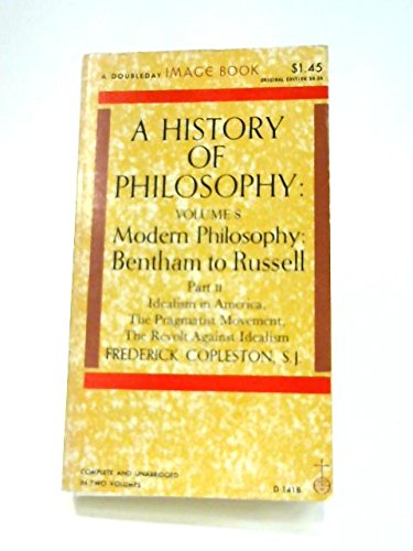 Beispielbild fr A History of Philosophy: Volume 8, Part 1 zum Verkauf von Wonder Book