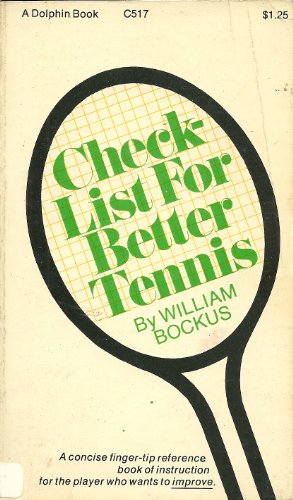 Imagen de archivo de Checklist for Better Tennis a la venta por HPB-Ruby