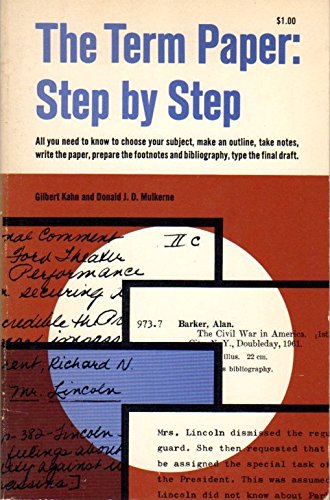 Beispielbild fr THE TERM PAPER: STEP BY STEP zum Verkauf von Wonder Book