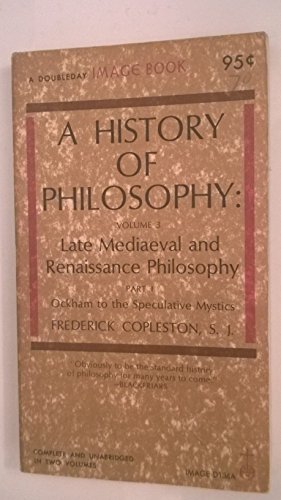 Beispielbild fr History of Philosophy : Late Mediaeval and Renaissance Philosophy zum Verkauf von Better World Books