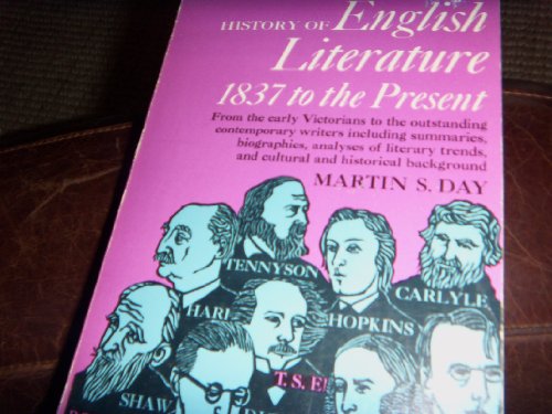 Beispielbild fr History of English Literature 1837 to the Present zum Verkauf von Dunaway Books