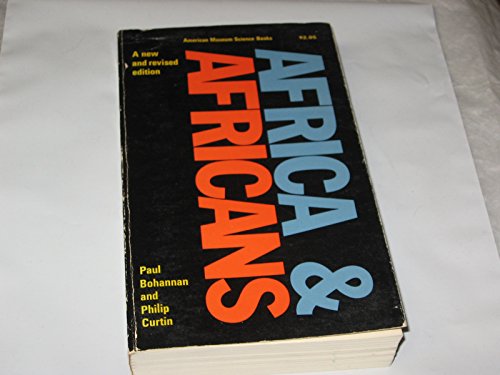 Imagen de archivo de Africa and Africans a la venta por Wonder Book