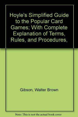 9780385088428: Hoyle's Simplified Guide to the Popular Card Games; With Complete Explanation of Terms, Rules, and Procedures,