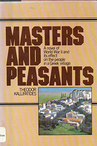 Beispielbild fr Masters and Peasants zum Verkauf von Better World Books