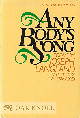 Stock image for Any Body's Song for sale by Better World Books