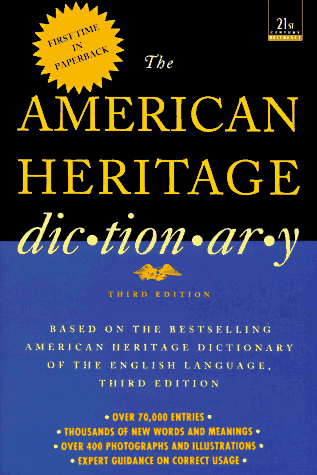 Beispielbild fr American Heritage Dictionary zum Verkauf von Better World Books