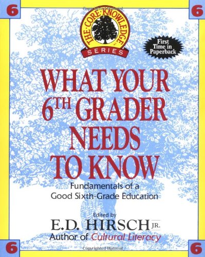 Beispielbild fr What Your Sixth Grader Needs to Know: Fundamentals of a Good Sixth-Grade Education (Core Knowledge Series : Resource Books for Grades One Through Six,) zum Verkauf von SecondSale