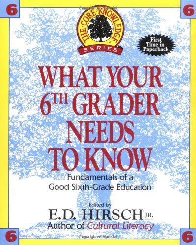 Stock image for What Your Sixth Grader Needs to Know: Fundamentals of a Good Sixth-Grade Education (Core Knowledge Series : Resource Books for Grades One Through Six,) for sale by SecondSale
