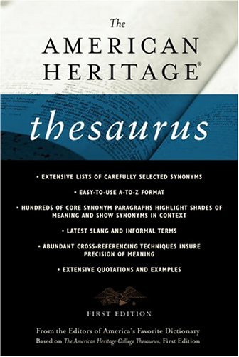 Imagen de archivo de The American Heritage Thesaurus, First Edition a la venta por Goodwill