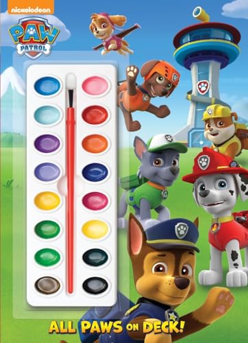 9780385384469: All Paws on Deck! [With Paint Brush and Paint]: Activity Book with Paintbrush and 16 Watercolors (Paw Patrol)
