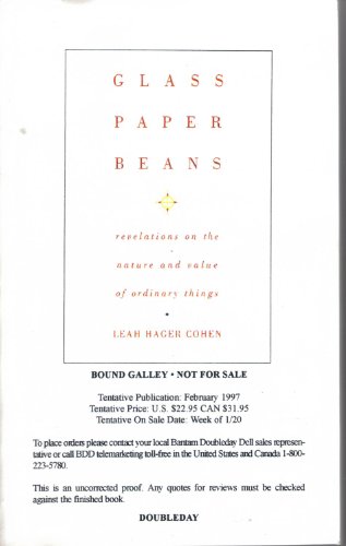 Stock image for Glass, Paper, Beans for sale by Once Upon A Time Books