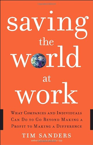 Imagen de archivo de Saving the World at Work: What Companies and Individuals Can Do to Go Beyond Making a Profit to Making a Difference a la venta por Wonder Book