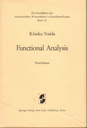 9780387055060: Functional analysis (Die Grundlehren der mathematischen Wissenschaften in Einzeldarstellungen)