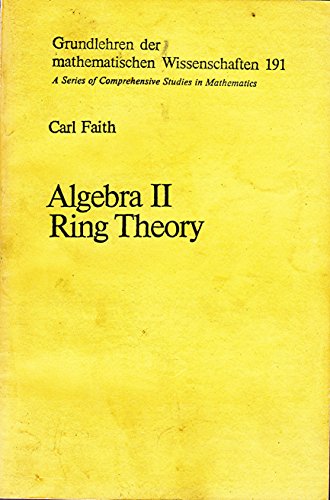 9780387057057: Algebra: Vol. 2: Ring Theory