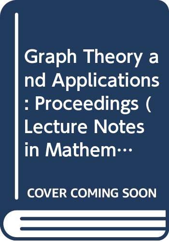 Stock image for Graph Theory and Applications for sale by Chequamegon Books