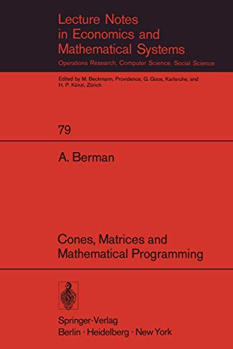 Beispielbild fr Cones, Matrices and Mathematical Programming zum Verkauf von Ammareal