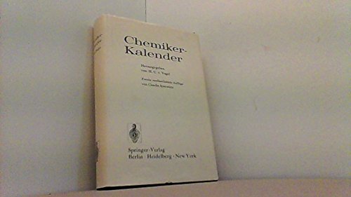 Chemiker-Kalender - H.U. von, compiler; revise by Claudia Synowietz Vogel