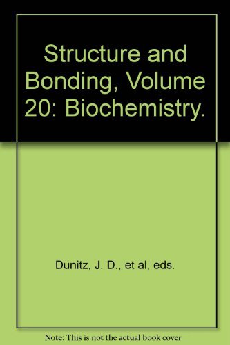 Stock image for Biochemistry [Structure and Bonding, Volume 20] for sale by Tiber Books