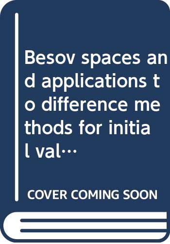 9780387071305: Besov Spaces And Applications To Difference Methods For Initial Value Problems