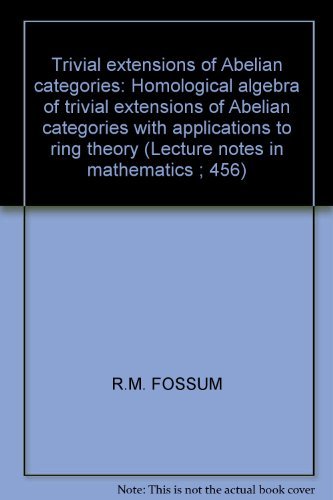 Immagine dell'editore per Trivial extensions of Abelian categories: Homological algebra of trivial extensions of Abelian categories with applications to ring theory (Lecture notes in mathematics ; 456) venduto da Phatpocket Limited