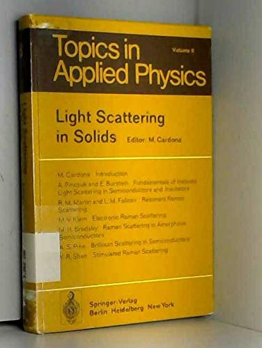 Stock image for Light scattering in solids (Topics in applied physics) for sale by GridFreed