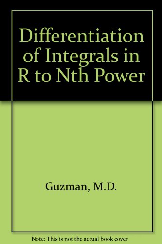 Stock image for Differentiation of Integrals in R to Nth Power (Lecture notes in mathematics 481) for sale by Zubal-Books, Since 1961