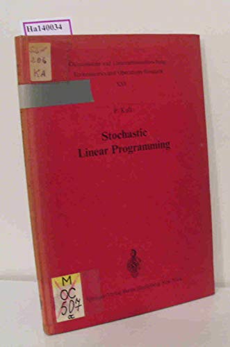 Stochastic linear programming (OÌˆkonometrie und Unternehmensforschung) (9780387074917) by Kall, Peter