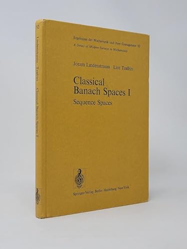 Stock image for Classical Banach Spaces I for sale by Jay W. Nelson, Bookseller, IOBA