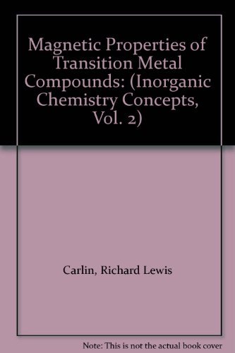 Beispielbild fr Magnetic Properties of Transition Metal Compounds: (Inorganic Chemistry Concepts, Vol. 2) zum Verkauf von Wonder Book